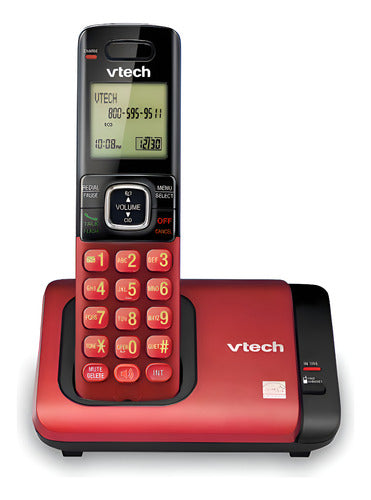 Teléfono Vtech Cs6719-16 Inalámbrico Rojo/negro - Negro/rojo