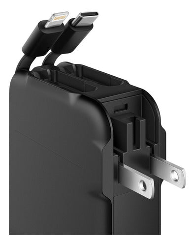 Cargador Usb Con Power Bank De 10,000 Mah, Pd 20 W / Qc 18 W Negro