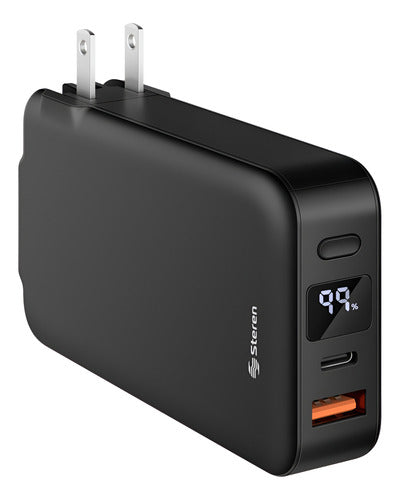 Cargador Usb Con Power Bank De 10,000 Mah, Pd 20 W / Qc 18 W Negro
