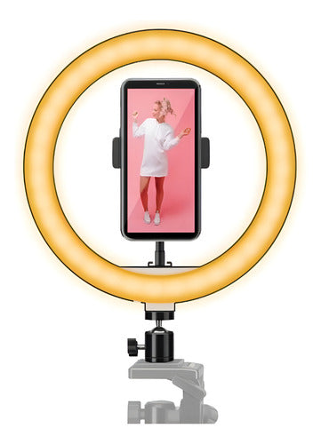 Aro De Luz Led Para Selfie Steren Mov-039 Color De La Estructura Negro