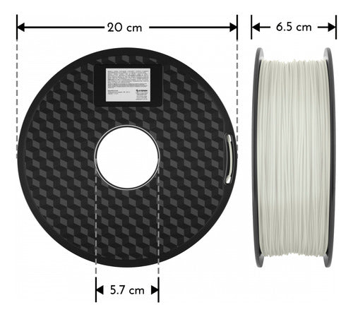 Filamento Pla Steren 1kg 1.75mm Blanco Fil3d-020bl