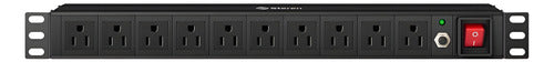 Multicontacto Steren Mor-015 Negro 10 Tomas 1.2m 15a
