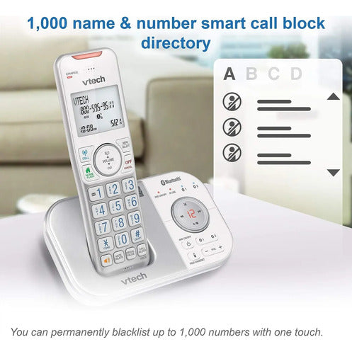 Teléfono Inalámbrico Vtech Vs112-37 Fácil Uso Blanco