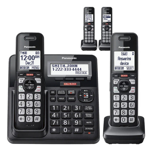 Teléfono Panasonic Inalámbrico Kx-tgf944b Negro 4 Ext.