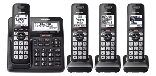 Teléfono Panasonic Inalámbrico Kx-tgf944b Negro 4 Ext.