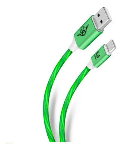 Steren Usb-3966/sw Cable Usb A Usb C Con Luz Led Star Warstm Verde