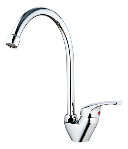 Mezcladora Homefits Cocina 10100011-021 Cromado Monomando Plateado/cromo