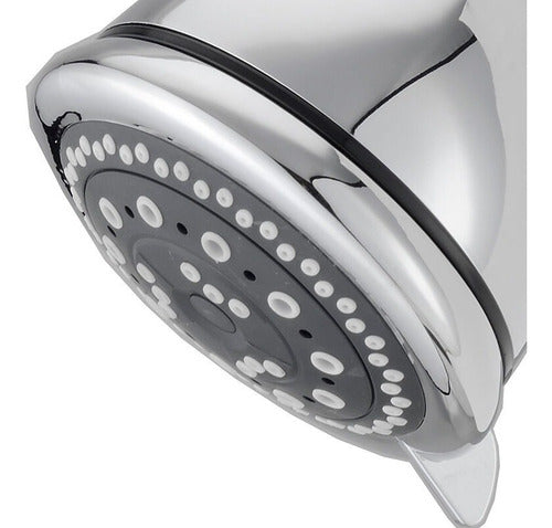Homefits Baño 30100761-021 Regadera Redonda Cromo 5 Funcione Plateado