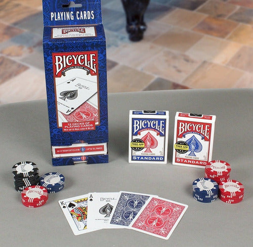 Cartas Bicycle Standard Baraja Poker  Paquete De 6 3 Y 3 Rojo/azul