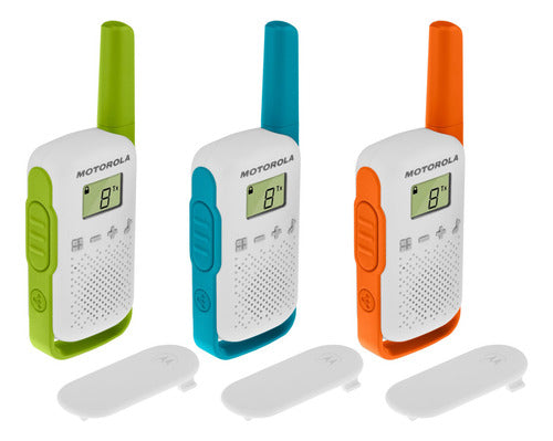 Walkie Talkie Motorola Talkabout T110tp Colores 3 Unidades Gris Frs 462-467 Mhz En Banda Uhf
