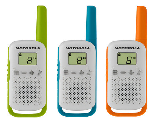 Walkie Talkie Motorola Talkabout T110tp Colores 3 Unidades Gris Frs 462-467 Mhz En Banda Uhf