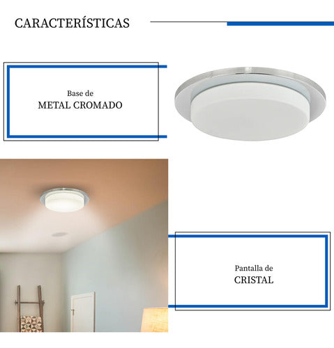 Lámpara De Techo Homefits 20300061-021 Led Cálida Plateado