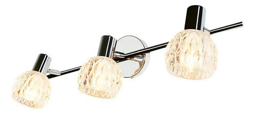 Lámpara Led Riel 3 Luces Homefits Cromo 3000k Cromo / Texturizado