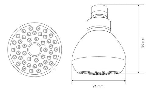 Homefits Baño 30100751-021 Regadera Cebolleta Cromo Plateado