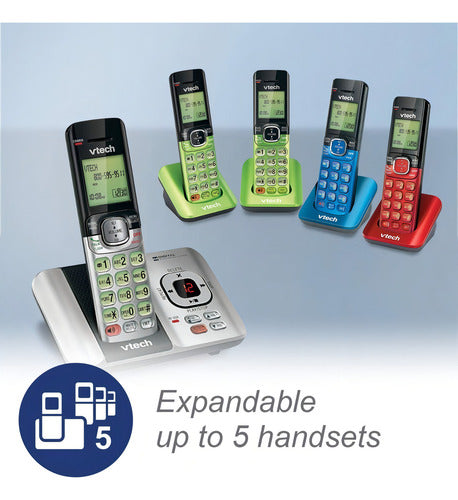 Vtech Cs6529-4b  Dect 6.0 Teléfono Inalámbrico 4pz Colores Plateado