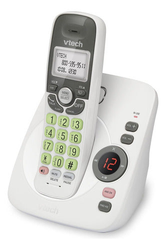 Teléfono Vtech Vg104 Blanco Con Contestadora, Altavoz Y Cid