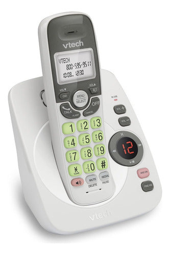 Teléfono Vtech Vg104 Blanco Con Contestadora, Altavoz Y Cid