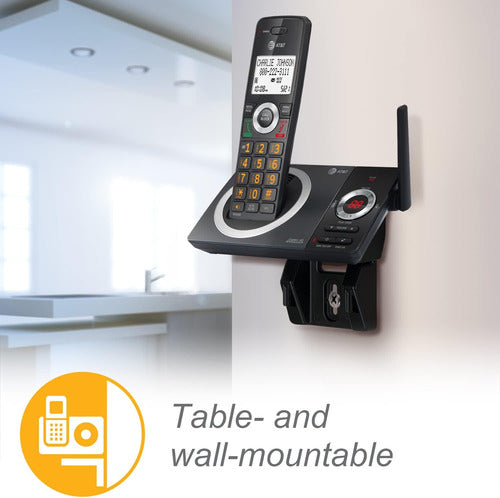 Teléfono Inalámbrico At&t  Contestadora Intercom Call Block Negro