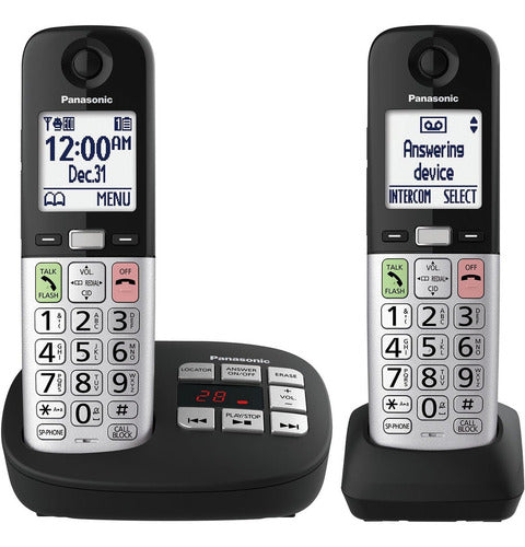 Panasonic Kx-tgu432b Teléfono Inalámbrico Negro 2 Unidades - Bueno (Reacondicionado)