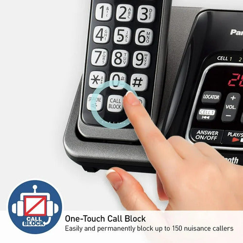 Teléfono Inalámbrico Panasonic Kx-tgd830m Fácil Uso Negro