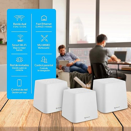 Router Steren Mesh-300+ Inalámbrico 300mbps