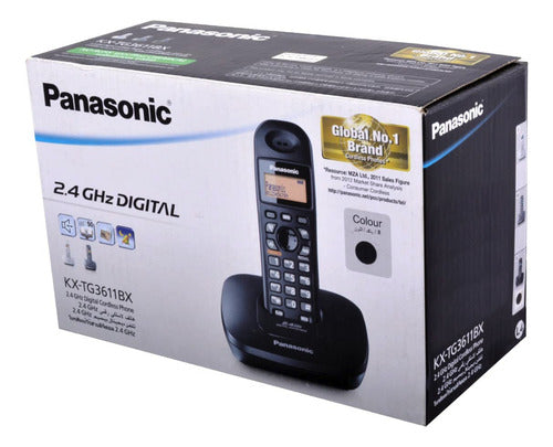Telefono Inalambrico Panasonic Kx-tg3611bx 2.4ghz Con Id Negro
