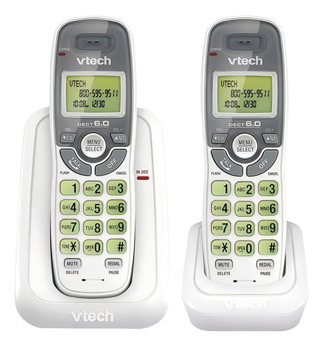 Teléfono Vtech Cs6114-2 Inalámbrico Blanco Lcd 2 Auriculares