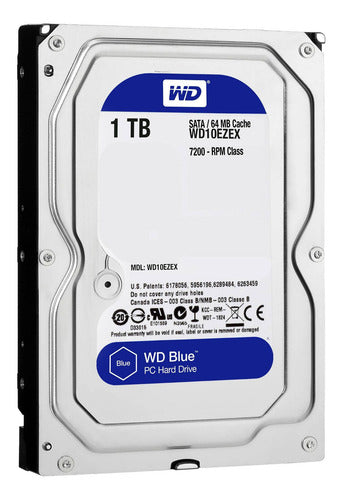Disco Duro Híbrido 1tb Wd Blue 8gb Nand 64mb Sata