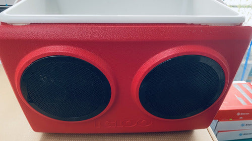 Hielera Igloo Kooltunes Bluetooth - Usada, Color Rojo.