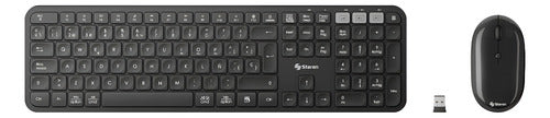 Teclado Y Mouse Inalámbrico Steren Com-6300 Español Qwerty