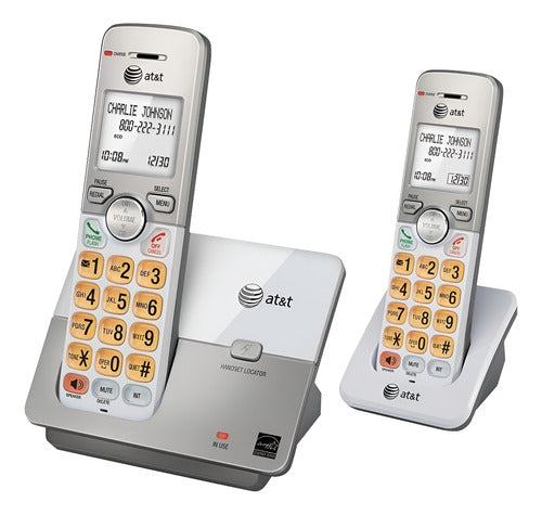 Kit 2 Teléfonos Inalámbricos At&t Duo Modelo El51203 Id Llam