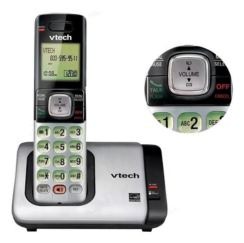 Telefono Inalambrico Altavoz Identificador Plata Vtech 6719