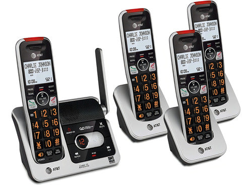 Teléfono Inalámbrico At&t Bl102-4 Negro 40h Batería 4 Tel