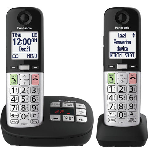 Panasonic Kx-tgu432b Teléfono Inalámbrico Negro 2 Unidades
