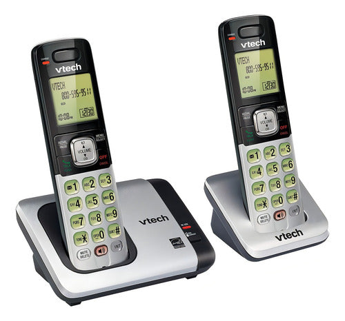 Teléfono Vtech Cs6719-2 Inalámbrico Color Gris Negro