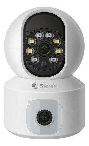 Cámara Doble Lente Wi-fi Steren Cctv-222 Blanca Full Hd