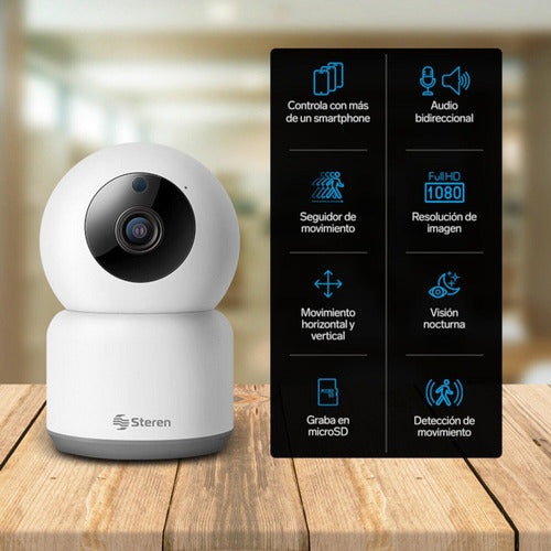 Cámara Domo Wi-fi Steren Cctv-218 Blanca 2mp