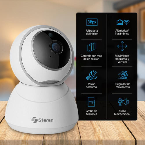 Cámara Steren Cctv-219 Wi-fi 1080p Robótica Blanca