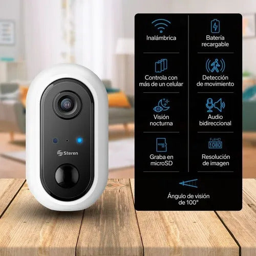 Cámara Vigilancia Wi-fi Full Hd Blanca - Steren Cctv-240