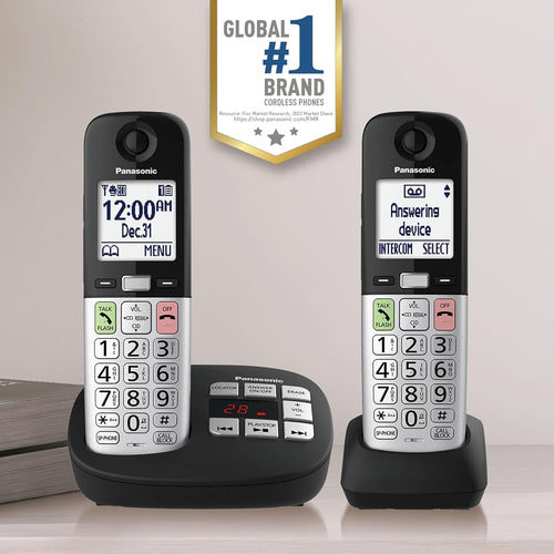 Panasonic Kx-tgu432b Teléfono Inalámbrico Negro 2 Unidades