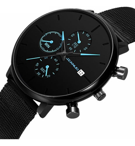 Reloj Jianuo Classic Black Ultra Para Hombre