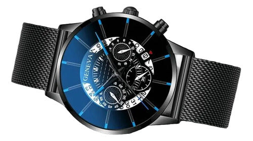 Reloj Geneva Elegance Hombre Silver/black