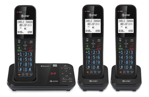 At&t Teléfono Inalámbrico Gl2113-31 3 Auriculares Bloqueo