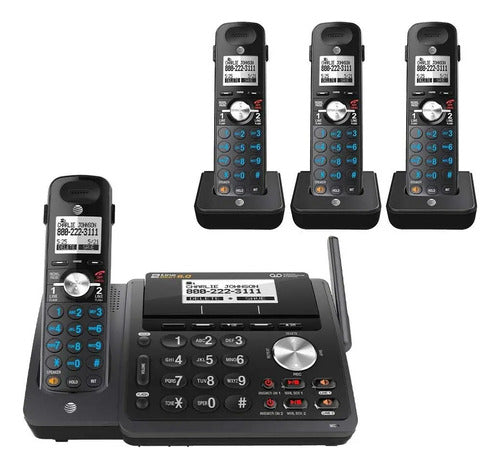 Juego De 4 Telefonos At&t Tl88102 2 Lineas Con Contestadora