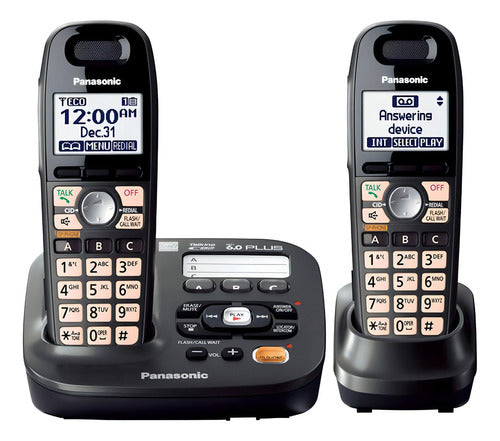 Teléfono Panasonic  Kx-tg6592t Inalámbrico - Color Negro Metalizado