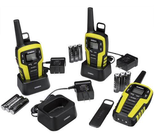 Kit 3 Radios 2 Vias Walkie Talkie Recargables Con Base 64km