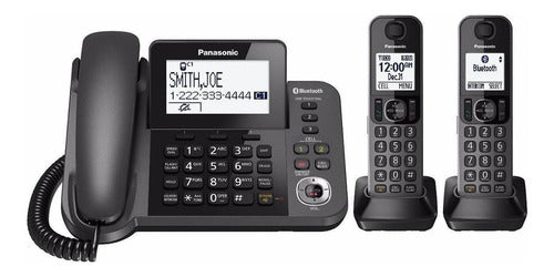 Sistema De 3 Teléfonos Inalámbrico Panasonic Kx-tgf382 Negro
