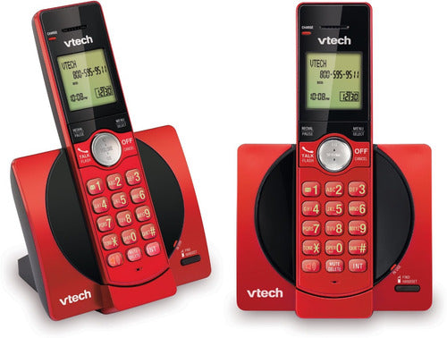 Juego De 2 Teléfonos Inalámbricos Vtech Rojo
