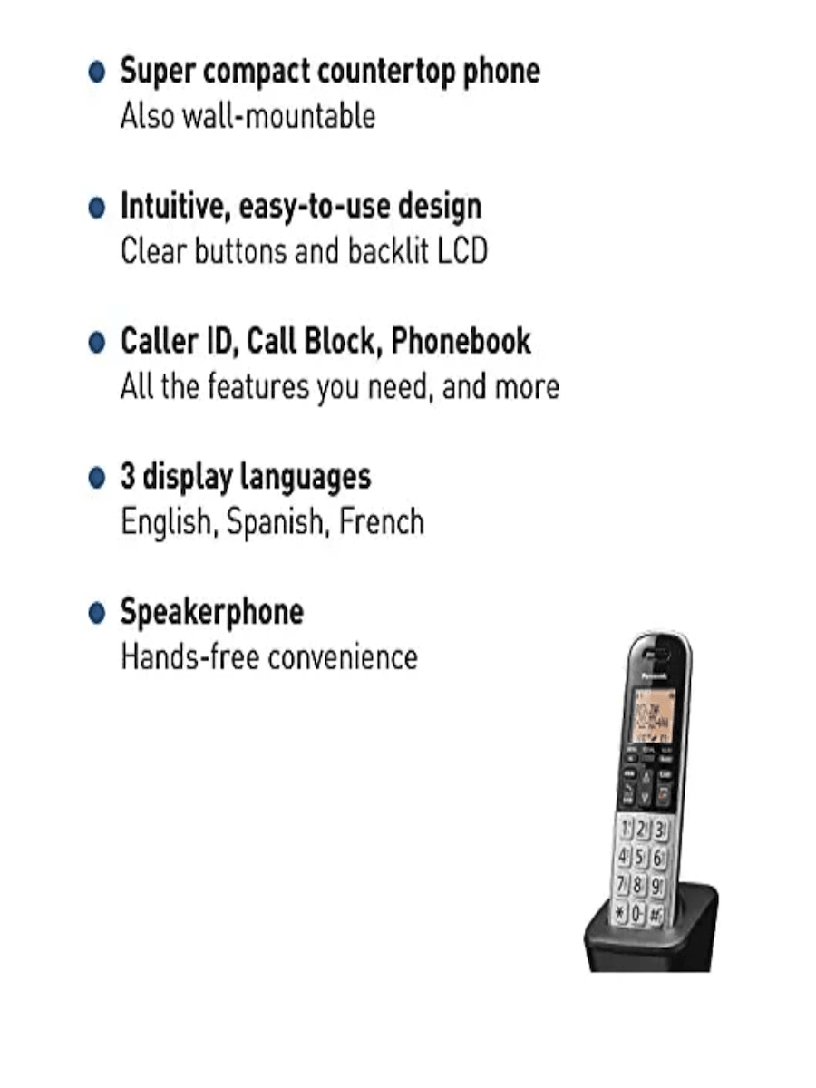 Telefono inalambrico Panasonic KX-TGC810S Con Bloqueo Llamadas Color Plateado