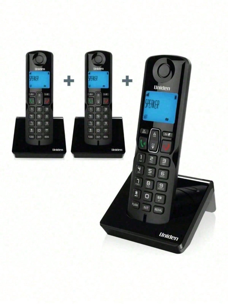 Juego De 3 Telefonos Inalambricos Uniden At-3101-3 Negros